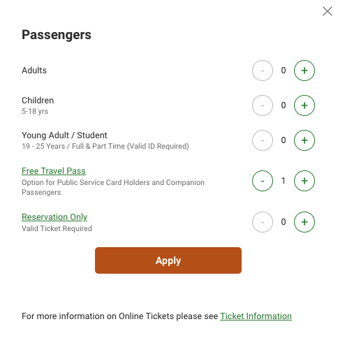Select Free Travel Pass